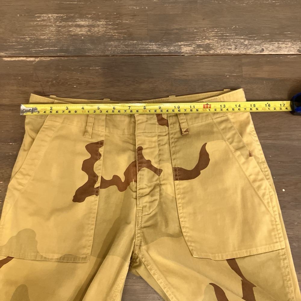 Nili Lotan New York Jenna Pants Womens 4 Yellow Camo Pocket Casual 29x27 Raw Hem - Picture 8 of 10